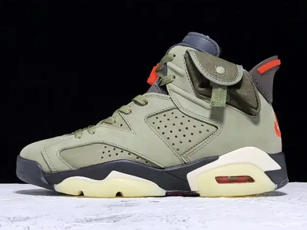 6 Olive x Scott Air Jordan Medium Travis CN1084-200 0518